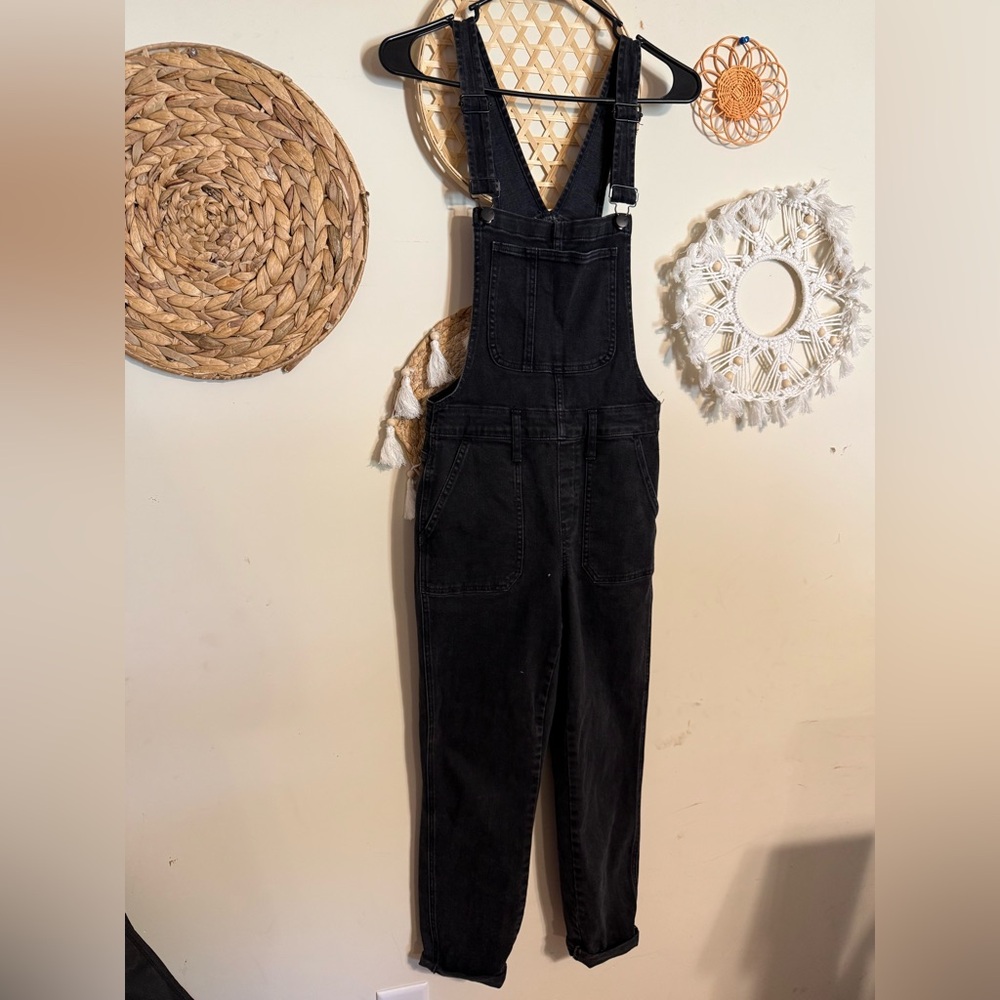 Madewell Black Denim Overalls